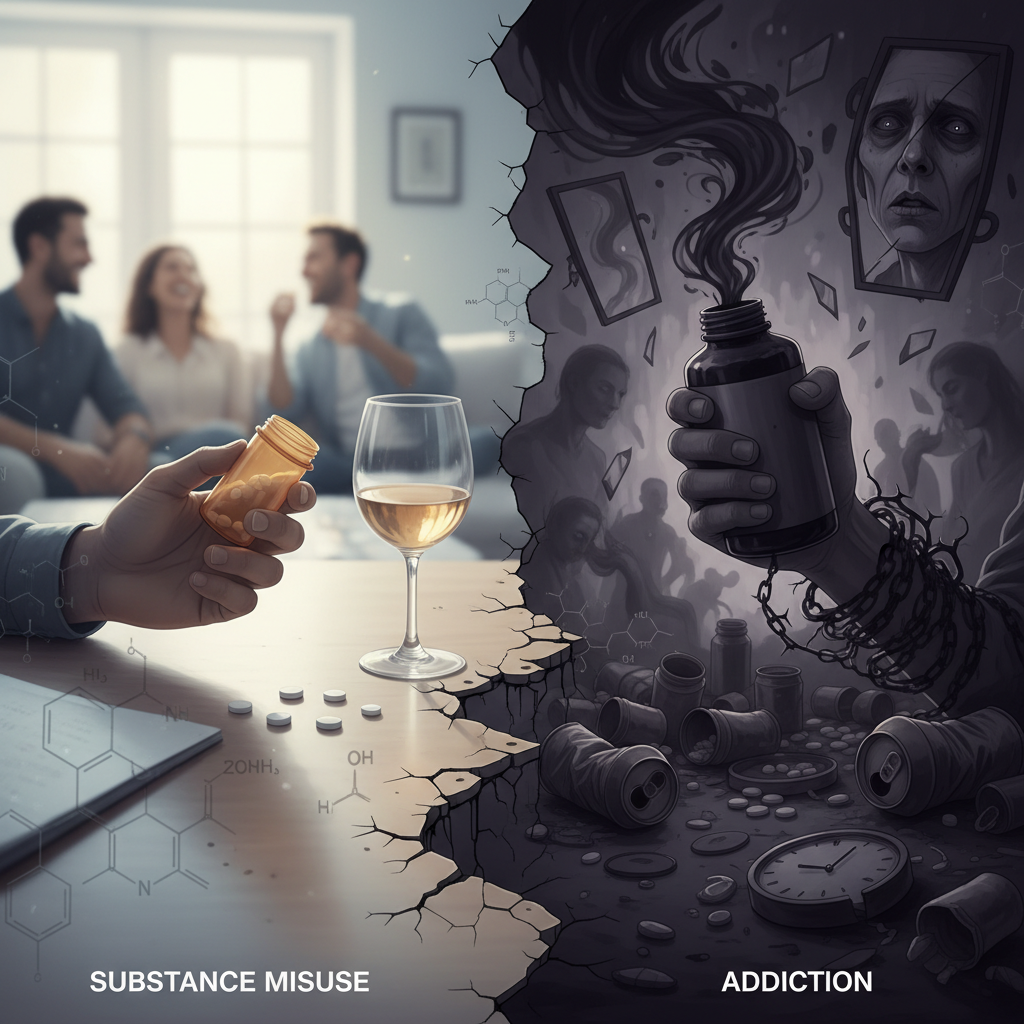addiction vs misuse explained
